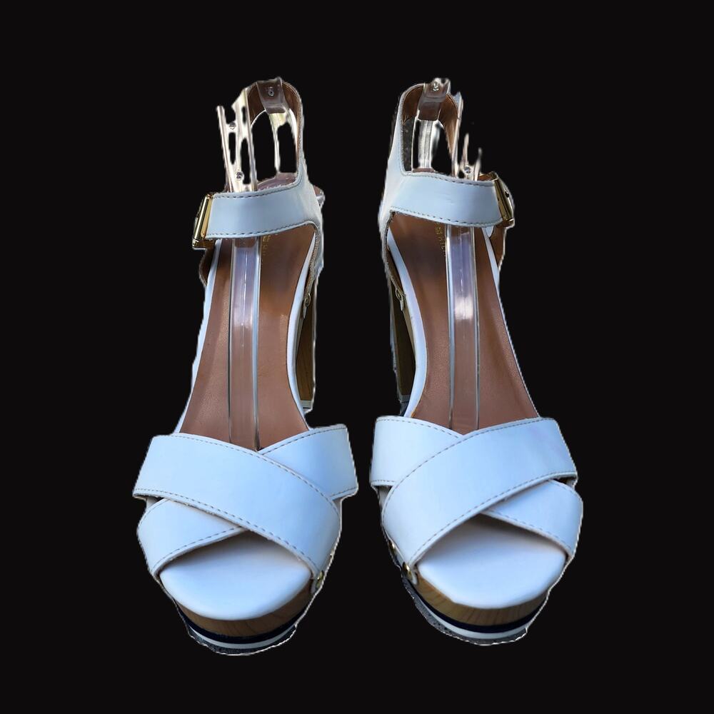 Tommy Hilfiger Whitnee Slingback Wooden Heel Sandals 9.5 - Picture 3 of 13